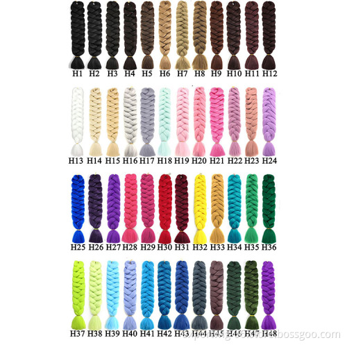 Wholesale Jumbo Braiding Hair Extensions 82inch 165g Long Braids Hair Yaki Texture Synthetic Fiber Braiding Hair Manufacturer